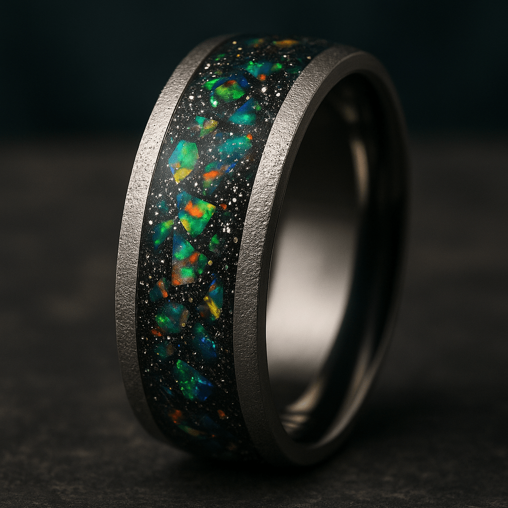 Aether - Opal Muonionalusta Meteorite Ring