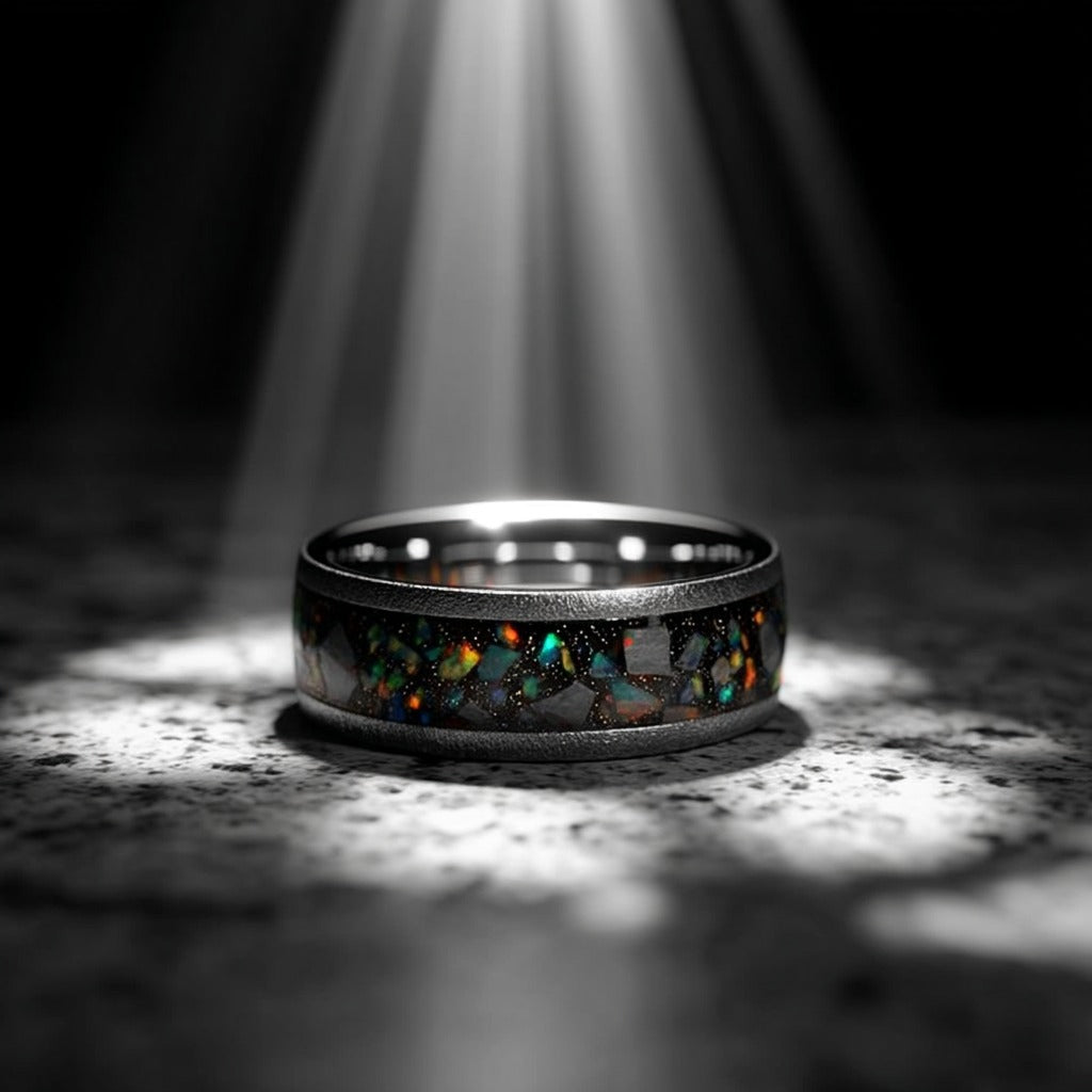 Aether - Opal Muonionalusta Meteorite Ring