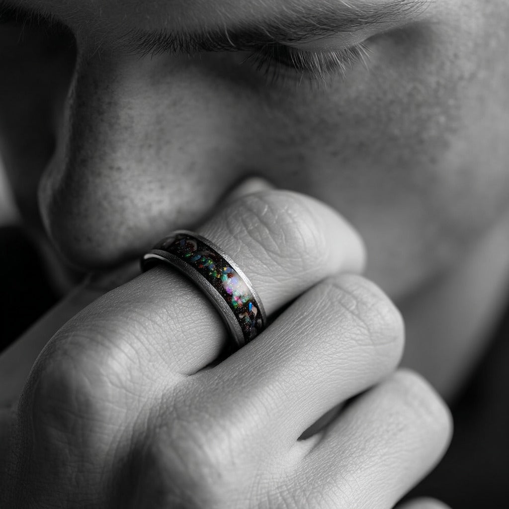 Aether - Opal Muonionalusta Meteorite Ring