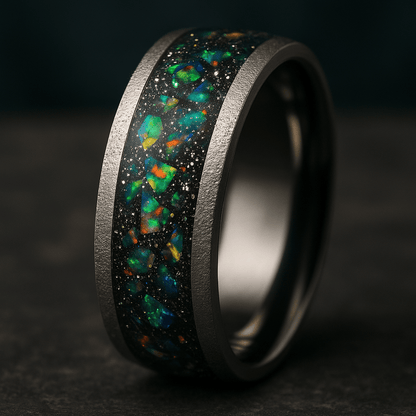 Aether - Opal Muonionalusta Meteorite Ring