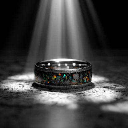 Aether - Opal Muonionalusta Meteorite Ring