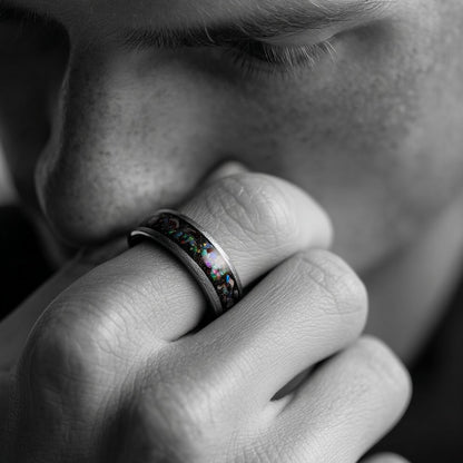 Aether - Opal Muonionalusta Meteorite Ring