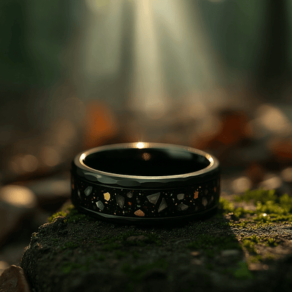 Cosmoforge - Opal and Muonionalusta Meteorite Ring
